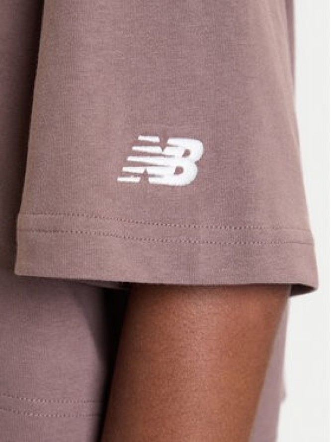 New Balance T-Shirt WT53904 Brązowy Regular Fit