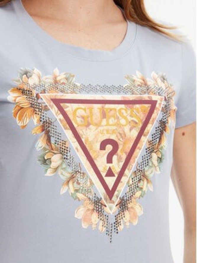 Guess T-Shirt W5YI08 J1314 Niebieski Regular Fit