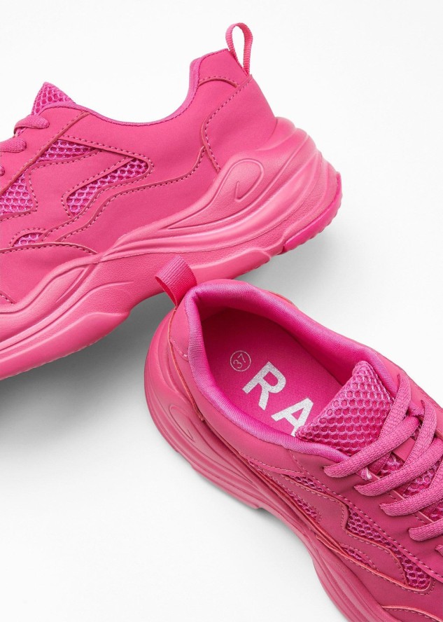 Sneakersy chunky z siateczkową wstawką