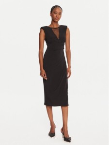 Rinascimento Sukienka koktajlowa CFC0020145002 Czarny Slim Fit