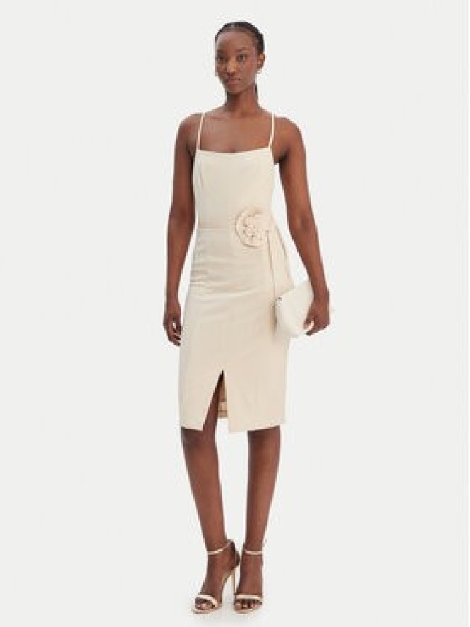 Guess Sukienka koktajlowa W6RK0G KC9O0 Beżowy Regular Fit