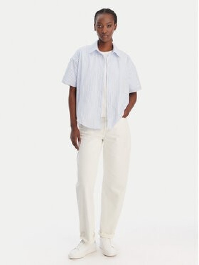 Calvin Klein Koszula LV00QS7652 Błękitny Relaxed Fit