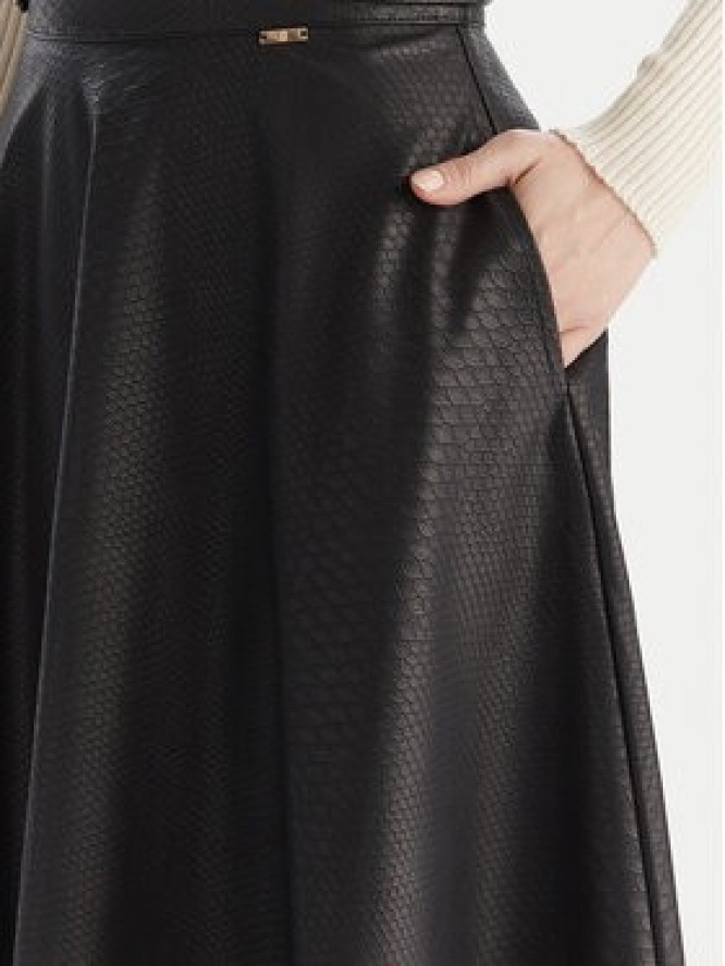 Fracomina Spódnica z imitacji skóry FS25WG2001P41101 Czarny Regular Fit