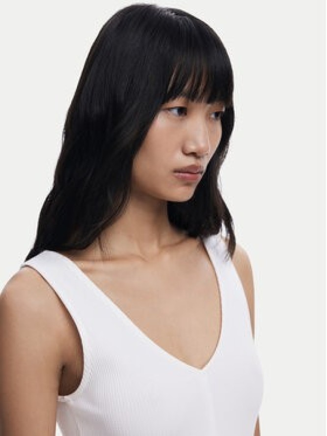 Desigual Sukienka codzienna Dita 25WWVK38 Biały Slim Fit