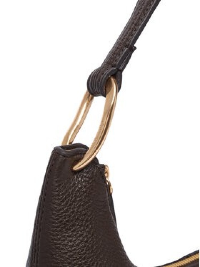 Calvin Klein Torebka Slouchy Leather Shoulder Bag LV04F3657G Brązowy