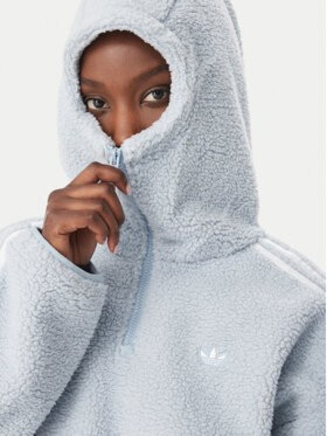 adidas Bluza Adiluna Season 2 X Jennie Fleece Hoodie Jacket LD8925 Niebieski jasny Regular Fit