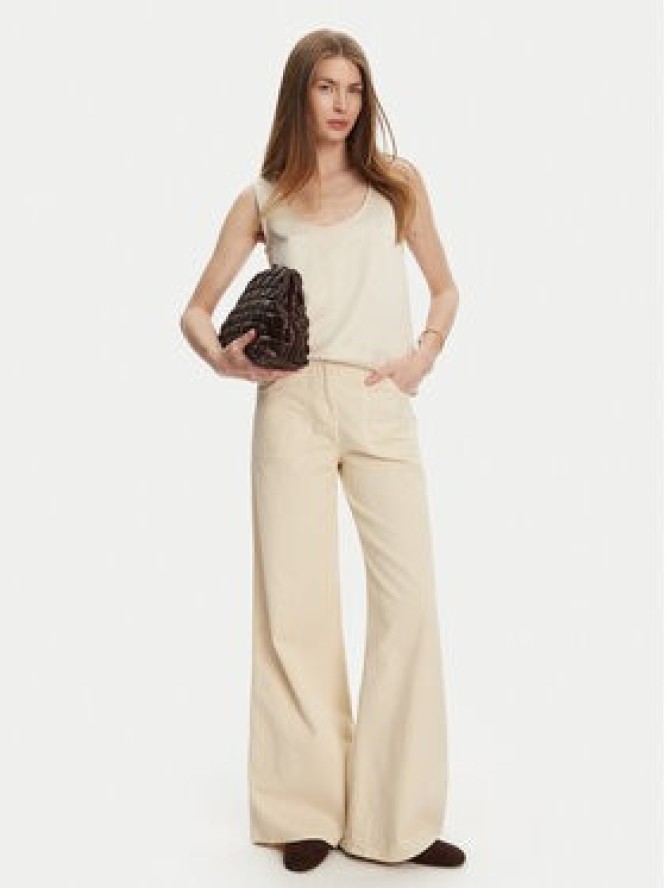 Luisa Spagnoli Jeansy Ali 541943 Beżowy Flare Fit