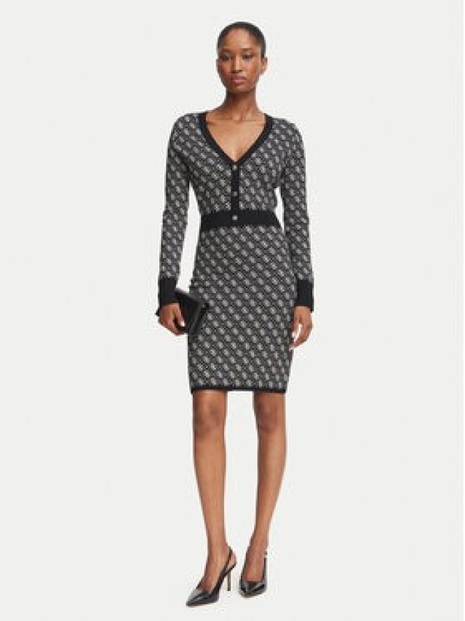 Guess Sukienka dzianinowa W6BK23 Z1422 Czarny Slim Fit