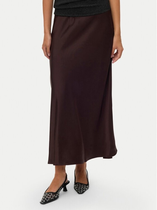 Vero Moda Spódnica midi Elena 10337459 Brązowy Regular Fit