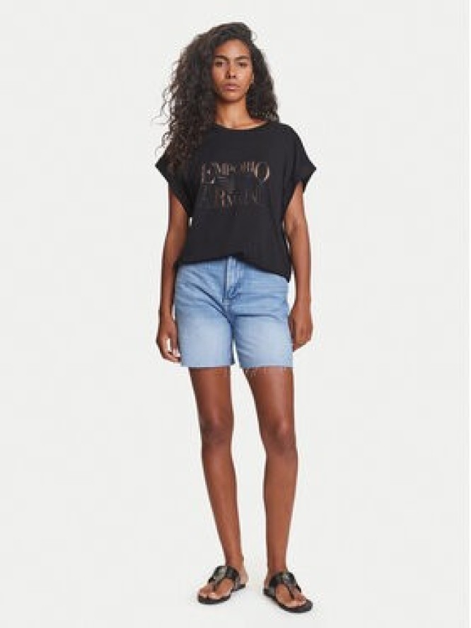 Emporio Armani T-Shirt EW000616 AF12187 UC001 Czarny Loose Fit