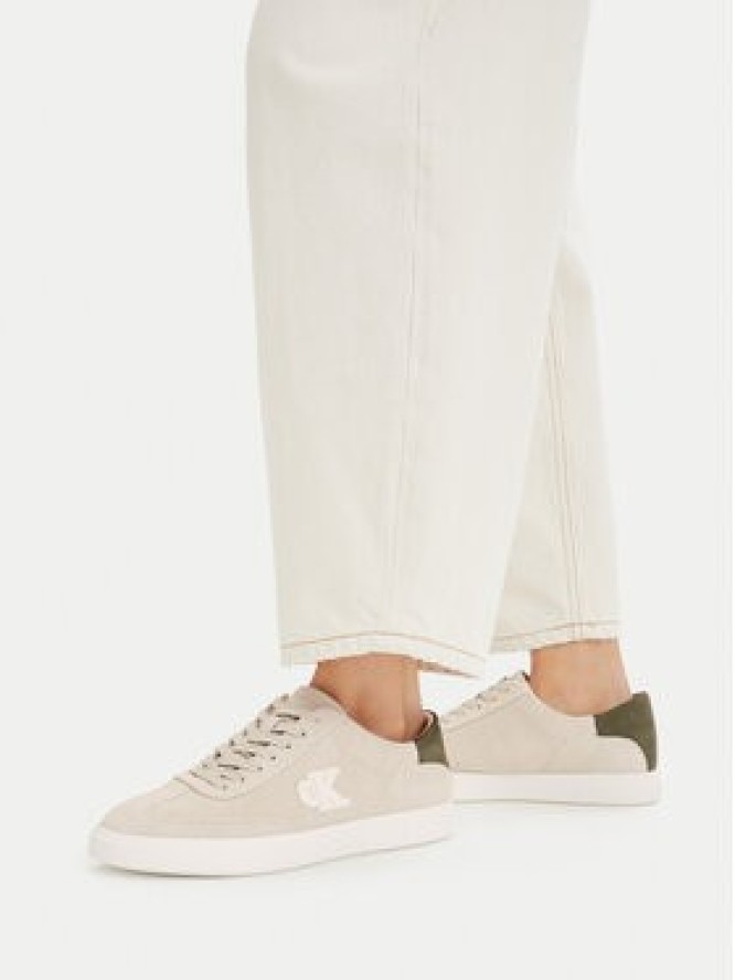 Calvin Klein Sneakersy Low Pro Cups Wt Suede Mg HW0HW03144 Beżowy