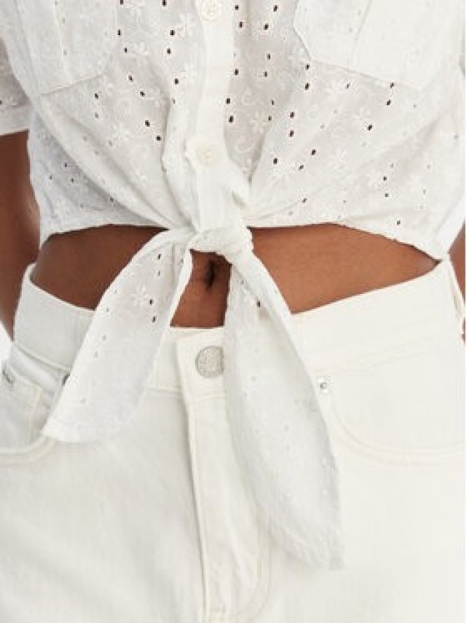 Guess Koszula W6GHA3 WO331 Biały Regular Fit