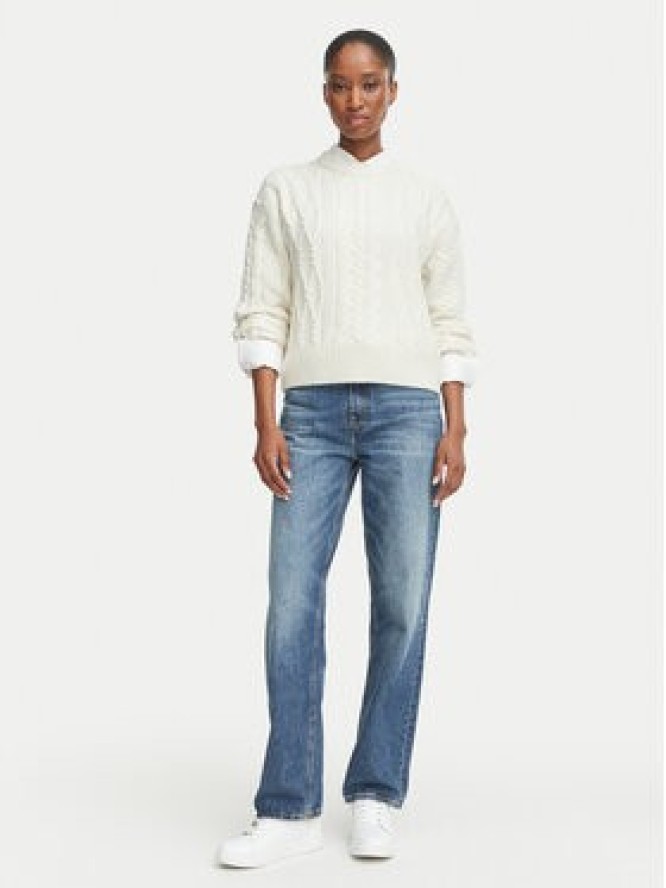 Tommy Hilfiger Sweter WW0WW51396 Beżowy jasny Regular Fit