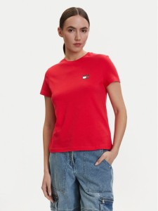 Tommy Jeans T-Shirt DW0DW22274 Czerwony Regular Fit