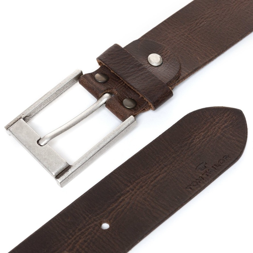 TOM TAILOR PASEK SKÓRZANY SOPO-TT294 0690 40mm Ledergürtel RO