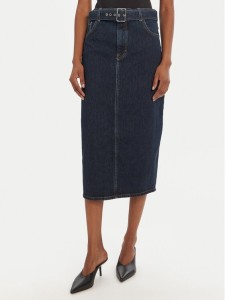 HUGO Spódnica jeansowa Gatje_2 50541495 Granatowy Regular Fit