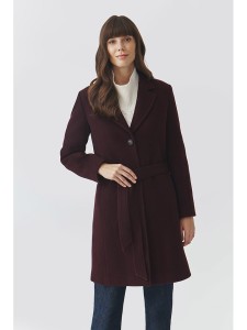 TATUUM Wełniany płaszcz w kolorze bordowym rozmiar: 36