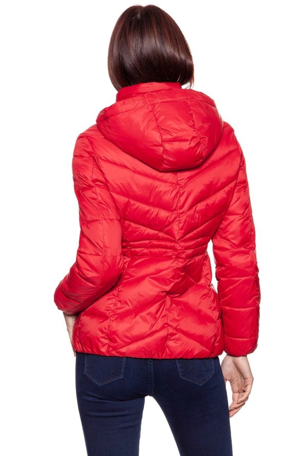 DAMSKA KURTKA ZIMOWA WRANGLER SHORT PUFFER SALSA RED W4124V5WN 112128757