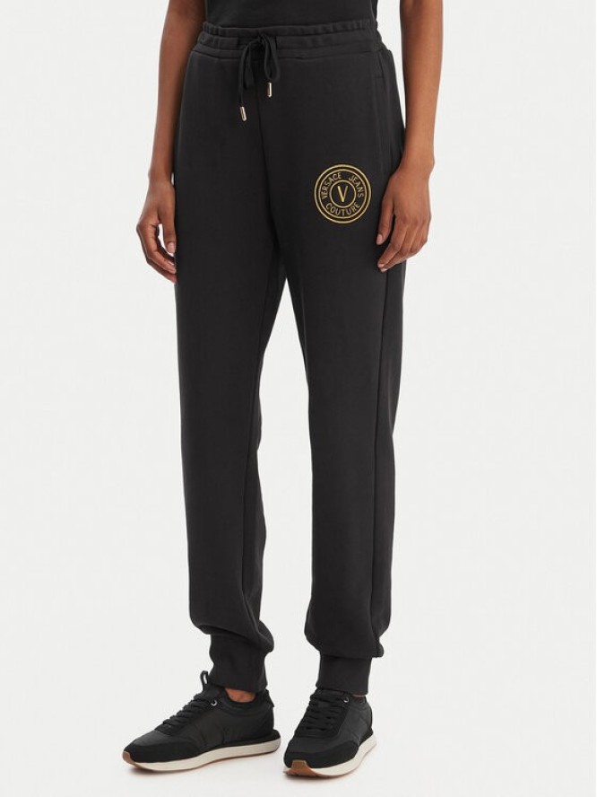 Versace Jeans Couture Spodnie dresowe 80HAAT02 CF01T Czarny Regular Fit