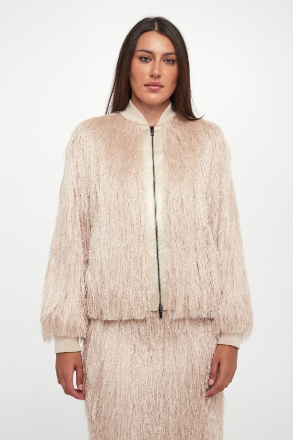 Kurtka damska z frędzlami PESERICO