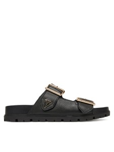 Guess Klapki FLTFST LEA03 Czarny