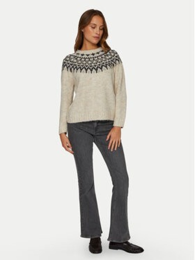 Vila Sweter Ejla 14098853 Beżowy Regular Fit