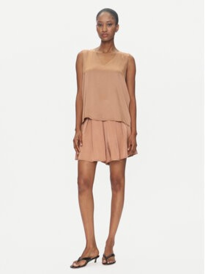 ViCOLO Bluzka TD0765 Brązowy Regular Fit