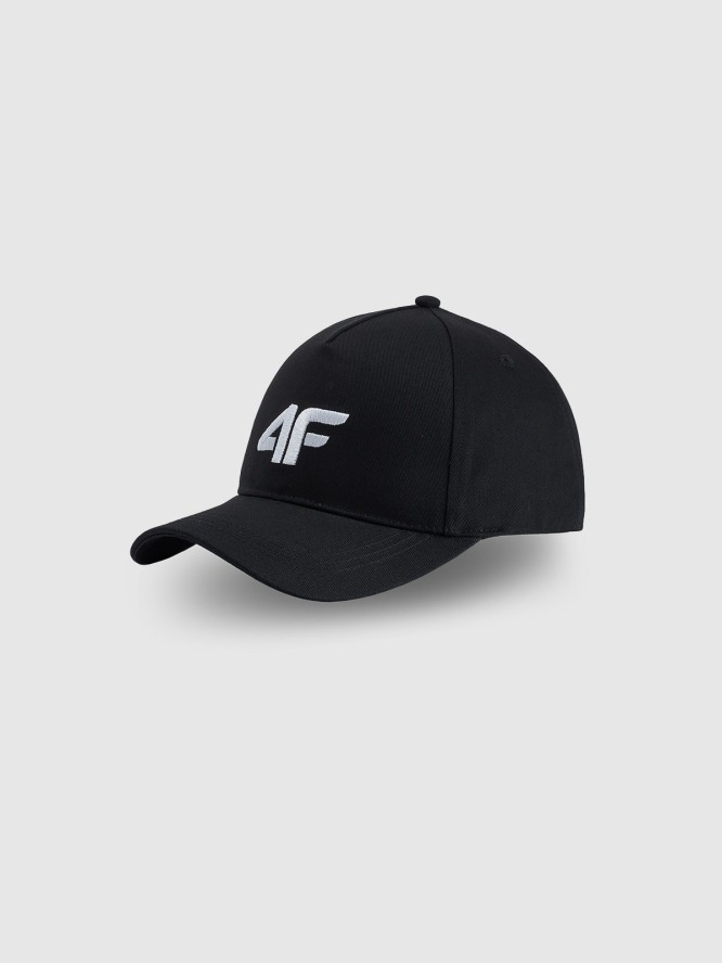4F Czapka z daszkiem strapback damska - czarna L/XL