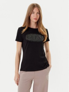 Guess T-Shirt V5YI08 J1314 Czarny Regular Fit