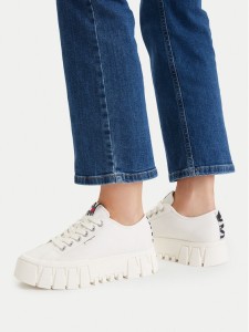 Tommy Jeans Sneakersy Tj Platform Sneaker Zebra EN0EN03070 Biały