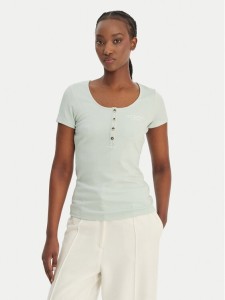 Guess T-Shirt GUESS x NORTH SAILS W6GP01 K2658 Zielony Regular Fit