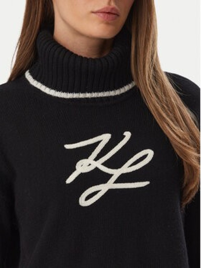 KARL LAGERFELD Golf B4W18033 Czarny Regular Fit
