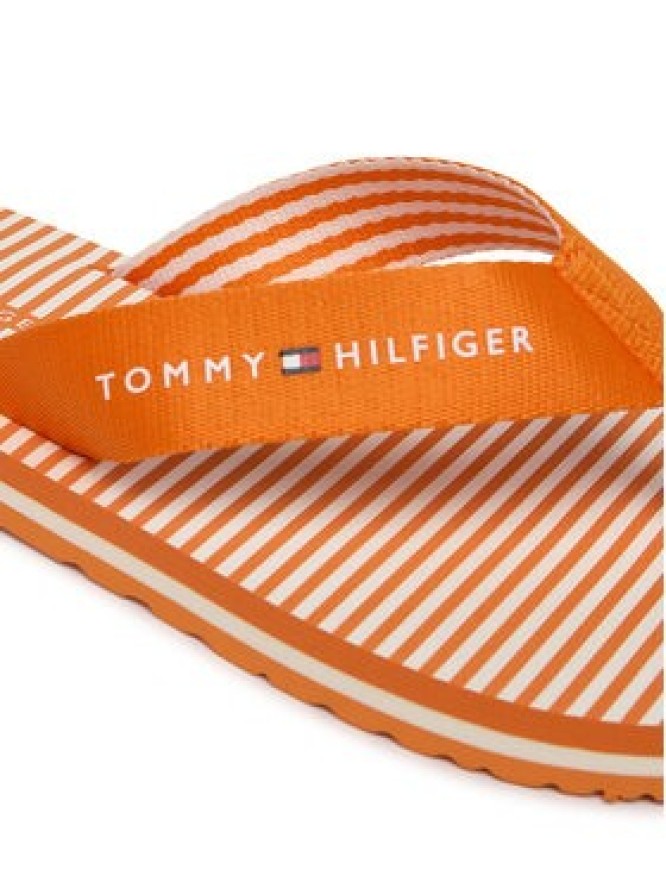 Tommy Hilfiger Japonki Th Ithaca Stripe Summer Sandal FW0FW09192 Pomarańczowy
