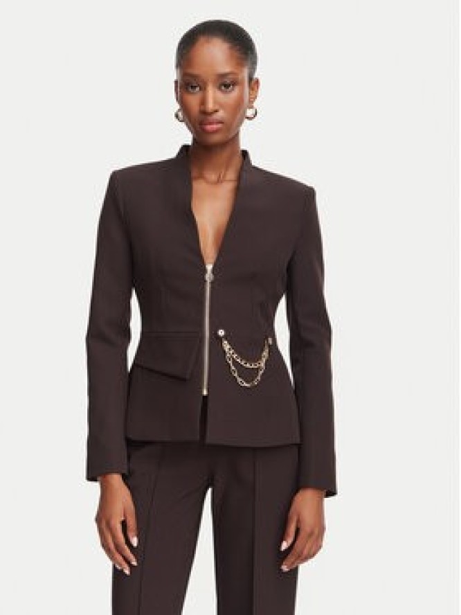 Rinascimento Marynarka CFC0130160003 Brązowy ciemny Slim Fit