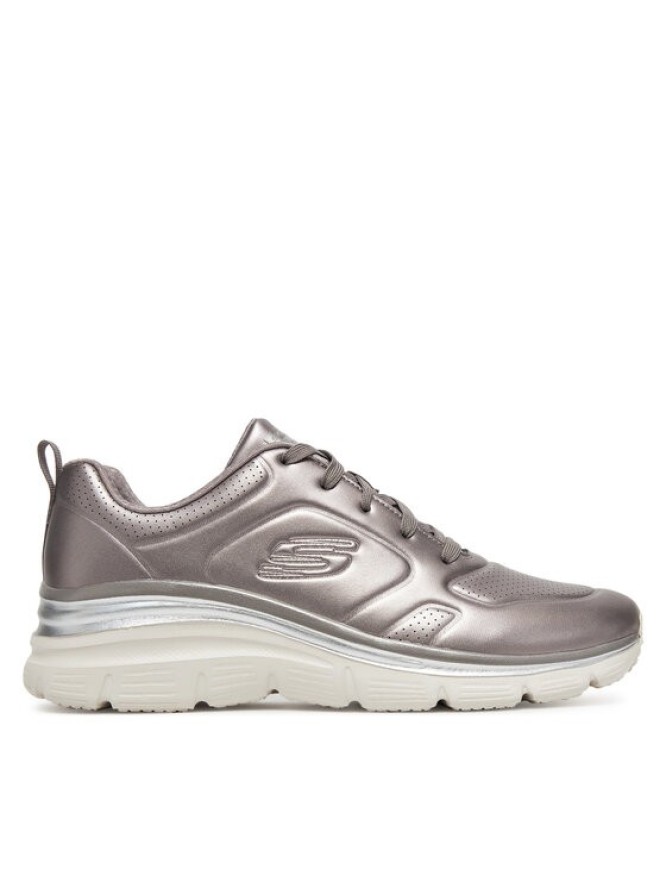 Skechers Sneakersy FASHION FIT - GLOW UP 149749 PEW Srebrny
