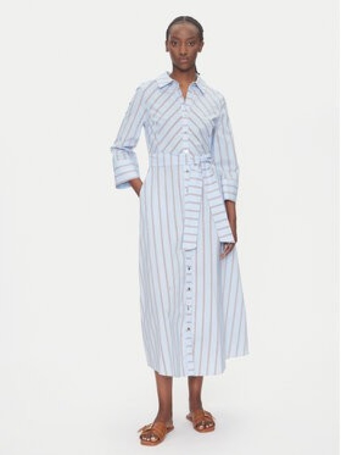 LOLA CASADEMUNT Sukienka koszulowa LS2516016 Błękitny Regular Fit