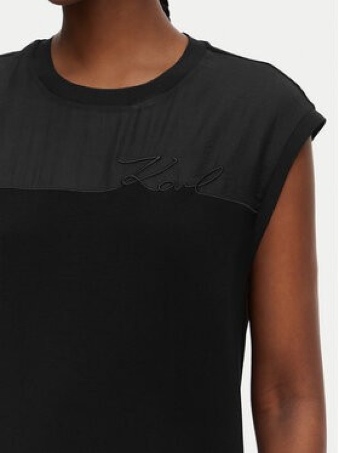 KARL LAGERFELD Sukienka codzienna B2W13033 Czarny Regular Fit