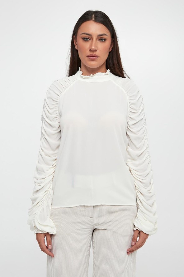 Bluzka damska z wiskozowej krepy TWINSET