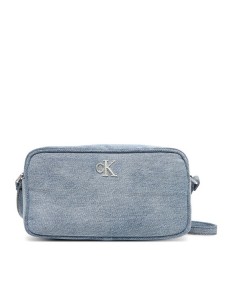 Calvin Klein Torebka Denim Ew Double Zip Camera Bag LV04F3226G Błękitny