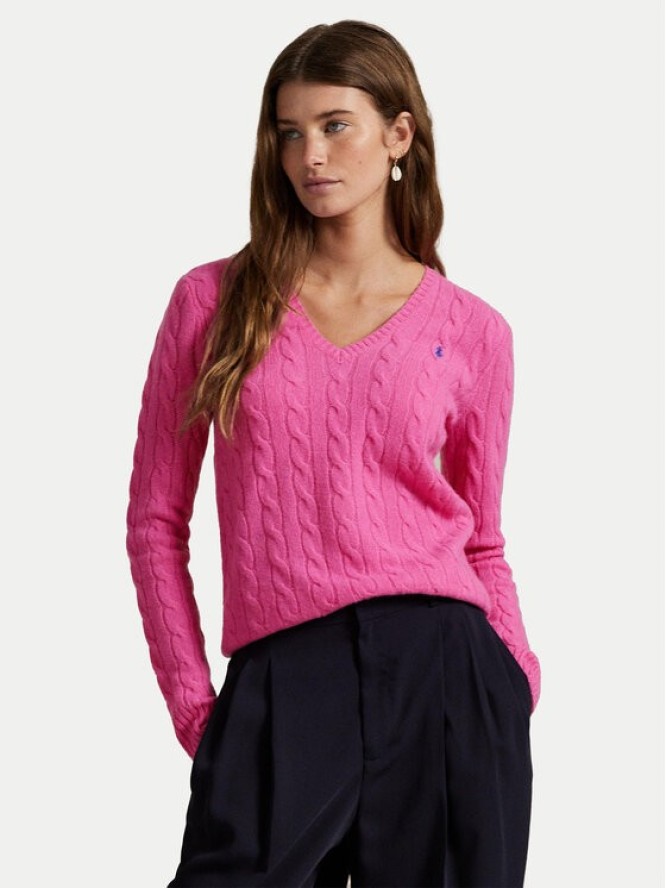 Polo Ralph Lauren Sweter 211971866008 Różowy Slim Fit