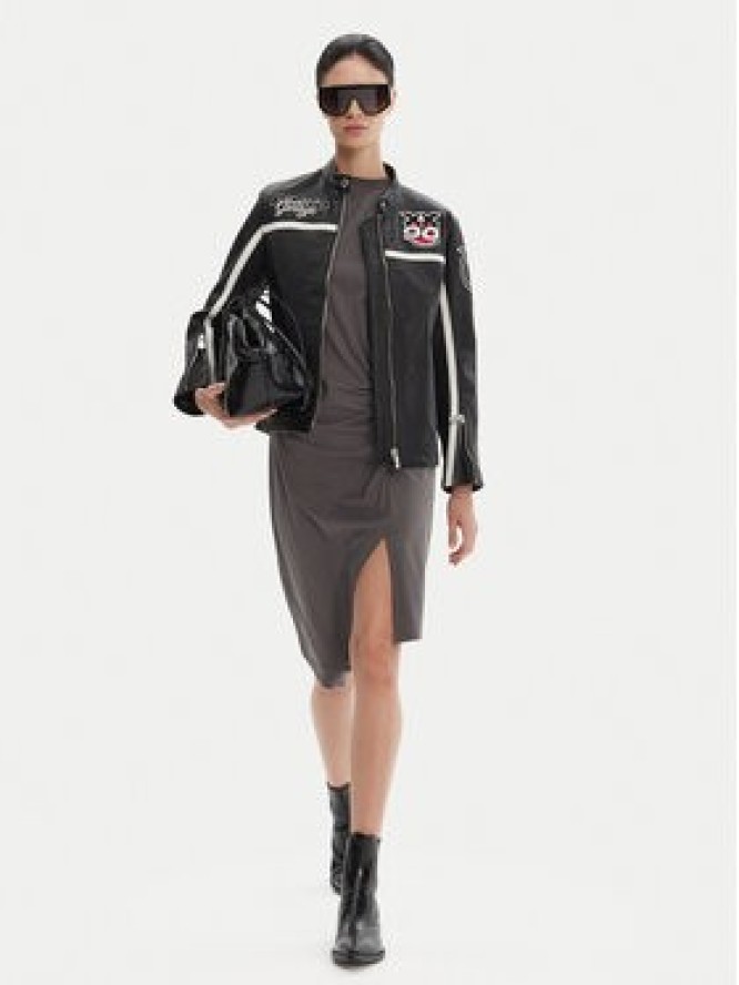 PINKO Kurtka skórzana 105296 A2N5 Czarny Regular Fit