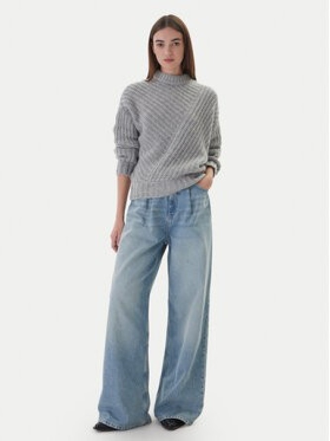 Mustang Sweter Erin 1016786 Szary Relaxed Fit