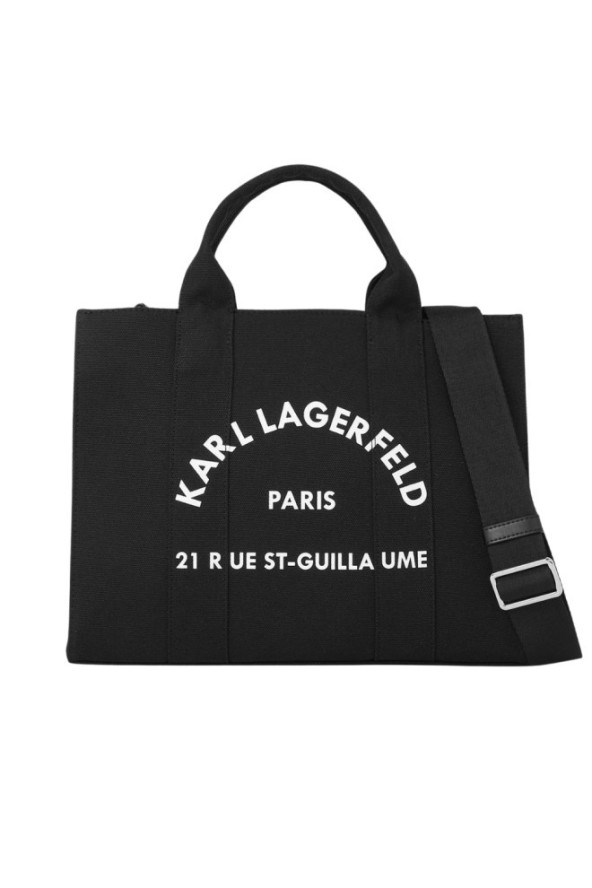 KARL LAGERFELD Сzarna bawełniana damska torebka