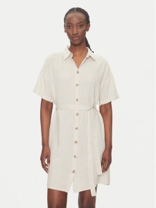 Vero Moda Sukienka koszulowa Thea 10333791 Beżowy Loose Fit