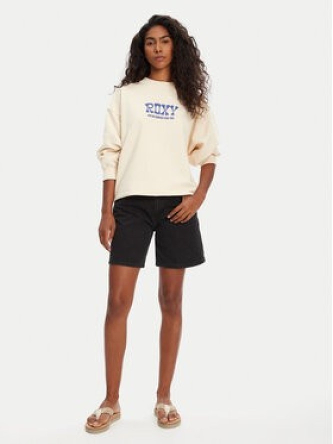Roxy Bluza ERJFT04941 Beżowy Regular Fit