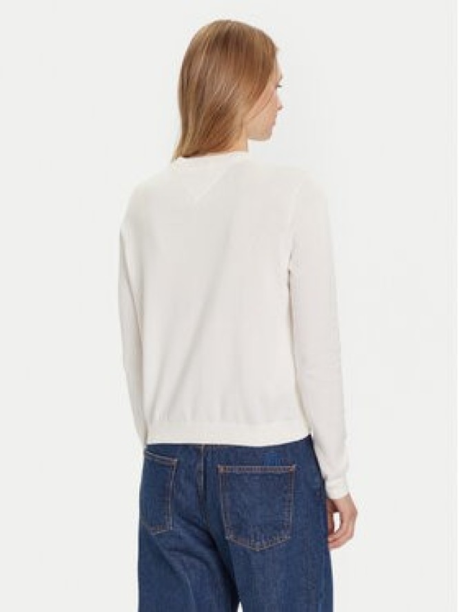 Tommy Jeans Sweter Essential DW0DW20159 Écru Regular Fit