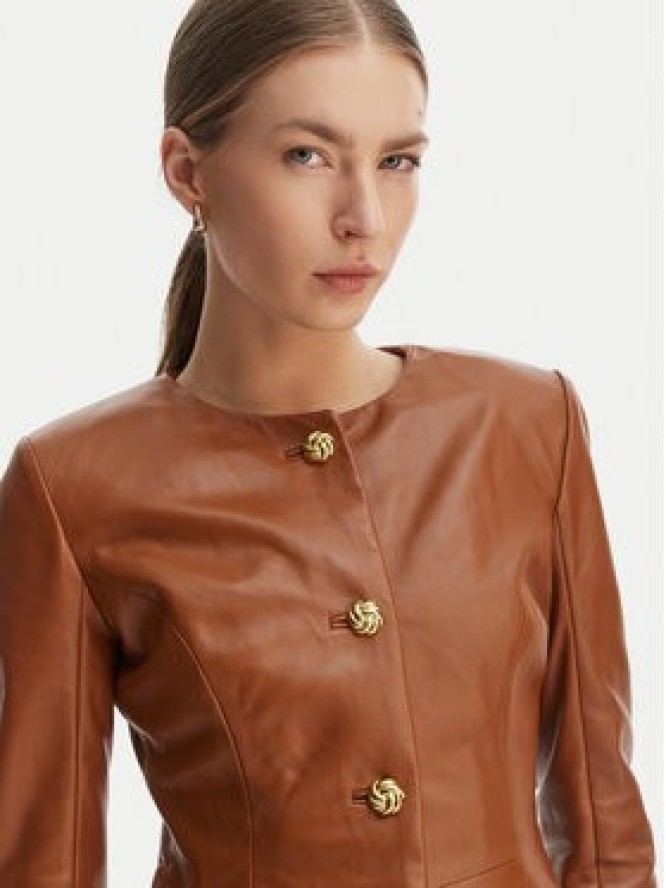 Marciano Guess Kurtka skórzana G6GL02 L0083 Brązowy Regular Fit