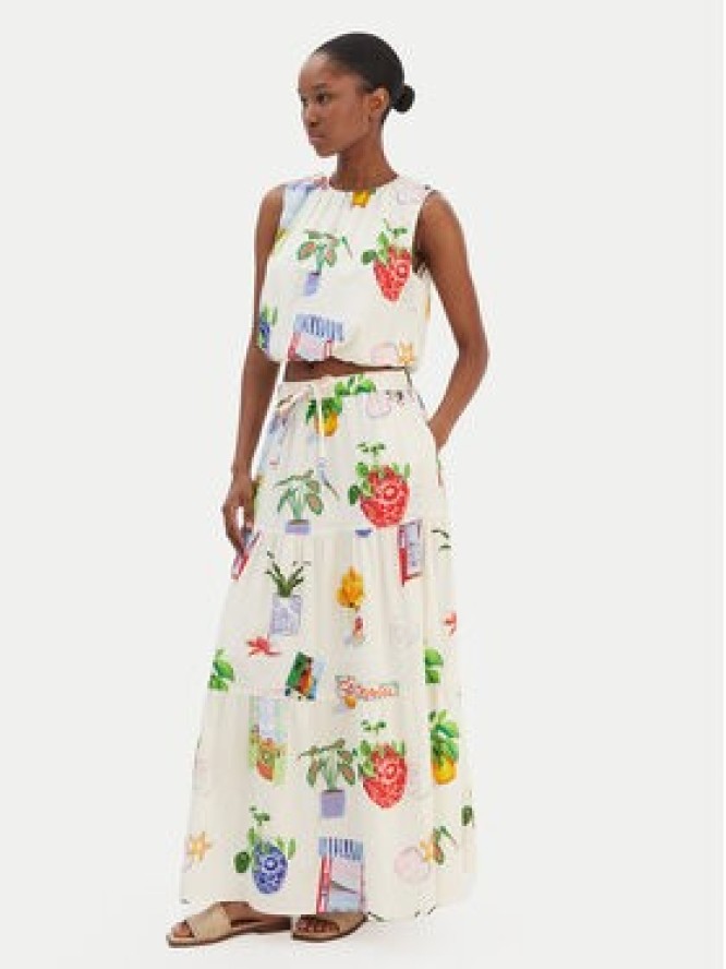 Seafolly Spódnica maxi La Boca 55650-SK Écru Regular Fit