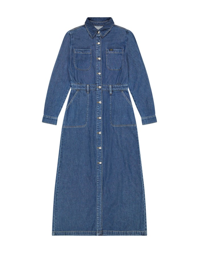 DAMSKA SUKIENKA JEANSOWA LEE MAXI DENIM UTILITY DRESS TIME OF OUR LIFE 112370993