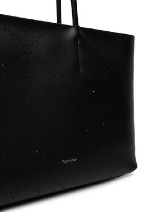 Calvin Klein Torebka Emblem Aop Perfor Lthr Tote LV04F3359G Czarny